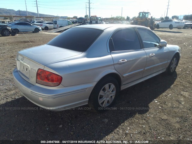 KMHWF25S64A954620 - 2004 HYUNDAI SONATA GL SILVER photo 4