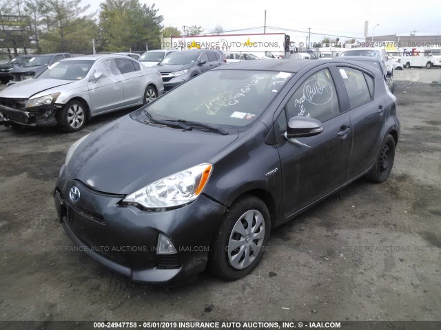 JTDKDTB36E1076426 - 2014 TOYOTA PRIUS C GRAY photo 2