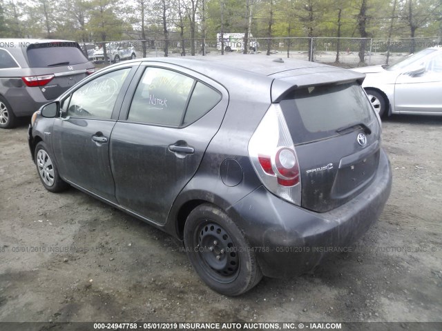 JTDKDTB36E1076426 - 2014 TOYOTA PRIUS C GRAY photo 3