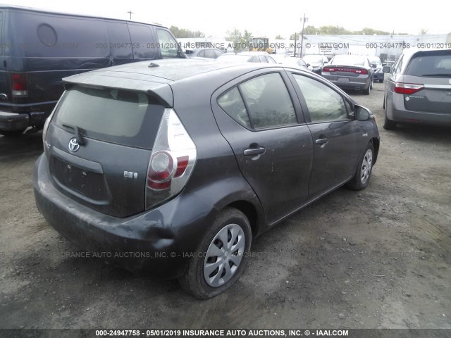 JTDKDTB36E1076426 - 2014 TOYOTA PRIUS C GRAY photo 4