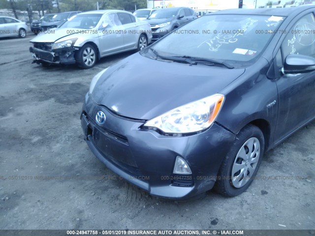 JTDKDTB36E1076426 - 2014 TOYOTA PRIUS C GRAY photo 6