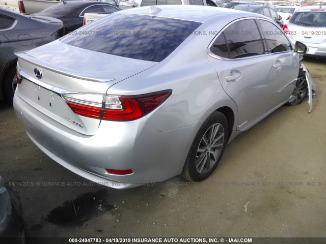 JTHBW1GG4G2118677 - 2016 LEXUS ES 300H SILVER photo 4