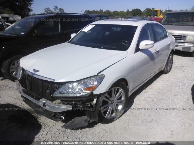 KMHGC4DF7BU116217 - 2011 HYUNDAI GENESIS 4.6L WHITE photo 2