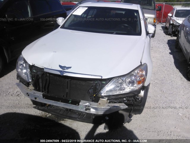 KMHGC4DF7BU116217 - 2011 HYUNDAI GENESIS 4.6L WHITE photo 6