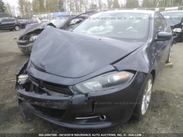 1C3CDFBA4DD295696 - 2013 DODGE DART SXT GRAY photo 2