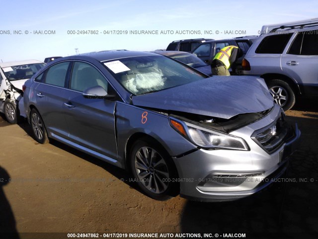 5NPE34AF0FH185198 - 2015 HYUNDAI SONATA SPORT/LIMITED GRAY photo 1