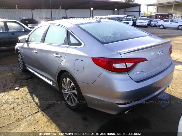 5NPE34AF0FH185198 - 2015 HYUNDAI SONATA SPORT/LIMITED GRAY photo 3