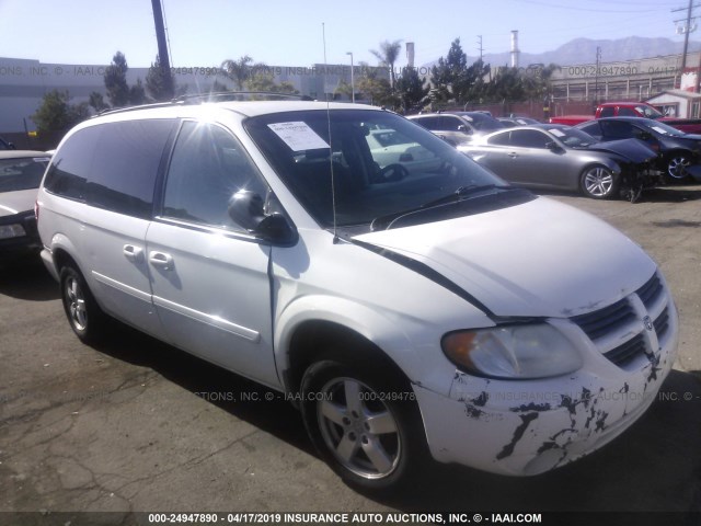 2D4GP44L97R216230 - 2007 DODGE GRAND CARAVAN SXT WHITE photo 1