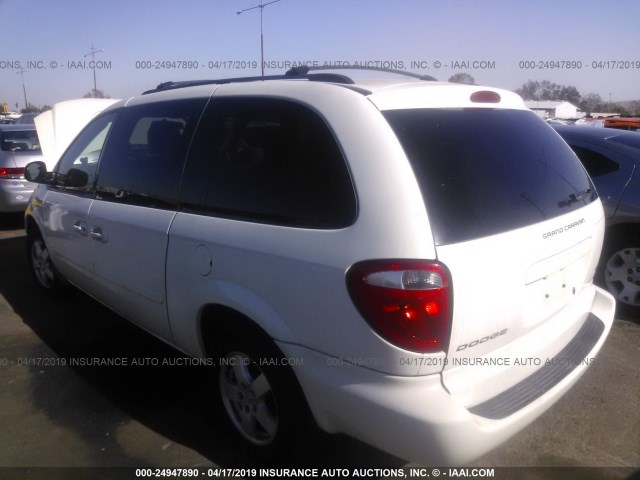 2D4GP44L97R216230 - 2007 DODGE GRAND CARAVAN SXT WHITE photo 3