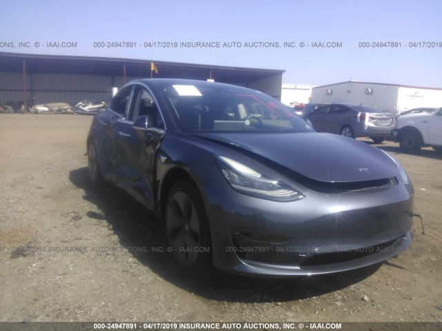 5YJ3E1EA1JF002851 - 2018 TESLA MODEL 3 BLUE photo 1