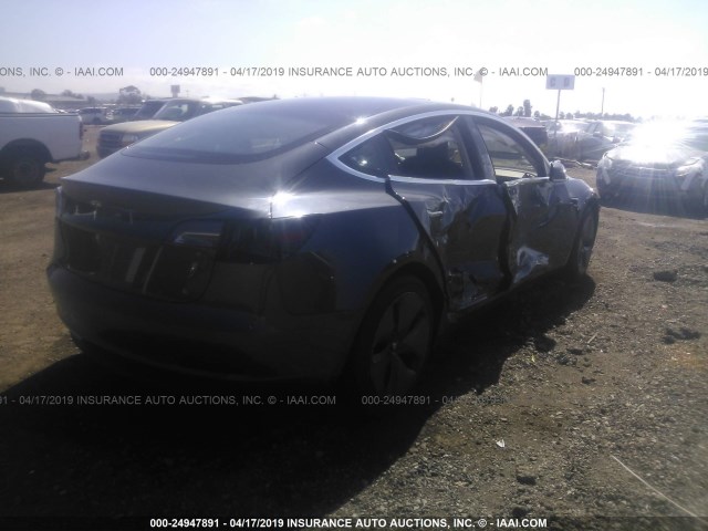 5YJ3E1EA1JF002851 - 2018 TESLA MODEL 3 BLUE photo 4