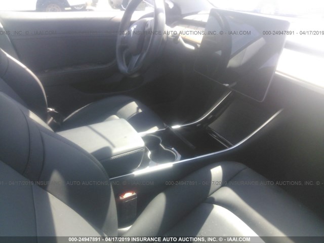 5YJ3E1EA1JF002851 - 2018 TESLA MODEL 3 BLUE photo 5