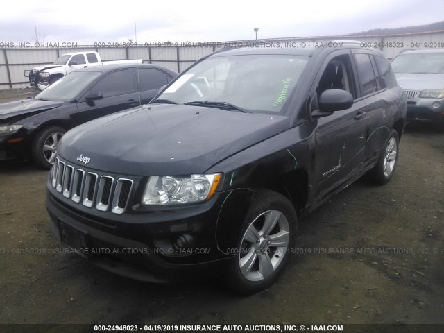 1C4NJCBB5DD229839 - 2013 JEEP COMPASS SPORT BLACK photo 2