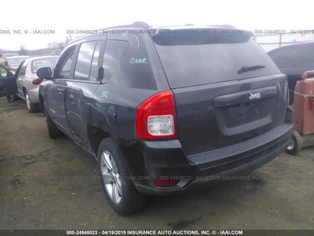 1C4NJCBB5DD229839 - 2013 JEEP COMPASS SPORT BLACK photo 3