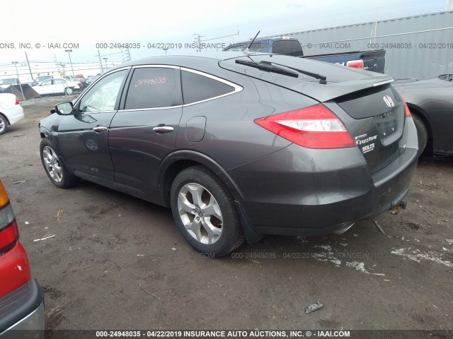 5J6TF2H50BL003922 - 2011 HONDA ACCORD CROSSTOUR EXL GRAY photo 3