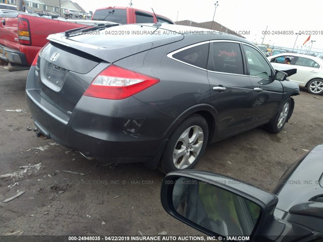 5J6TF2H50BL003922 - 2011 HONDA ACCORD CROSSTOUR EXL GRAY photo 4