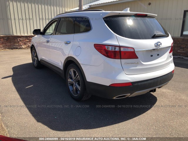 KM8SRDHFXDU017297 - 2013 HYUNDAI SANTA FE LIMITED WHITE photo 3