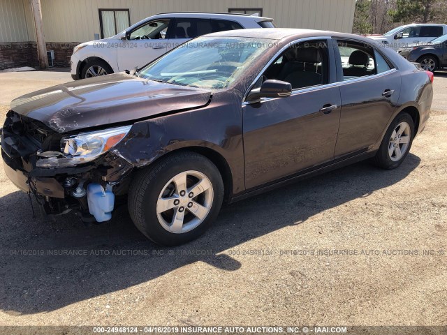 1G11C5SLXFF154598 - 2015 CHEVROLET MALIBU 1LT 栗色 照片 2