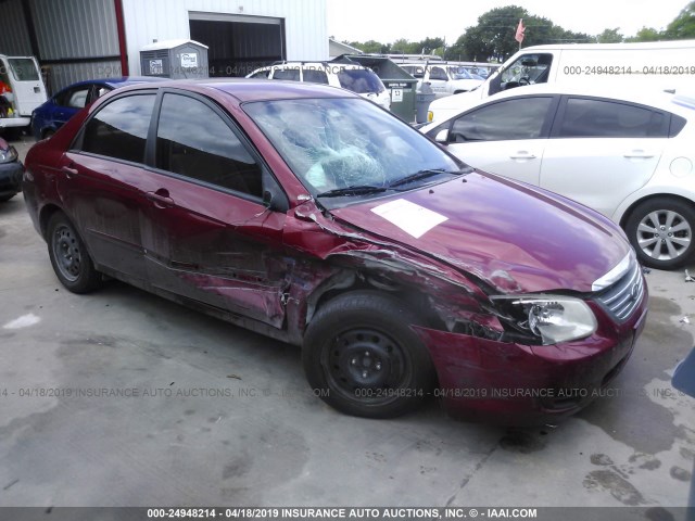 KNAFE121685525325 - 2008 KIA SPECTRA EX/LX/SX RED photo 1