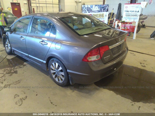 19XFA1F9XAE009610 - 2010 HONDA CIVIC EXL ყავისფერი ფოტო 3
