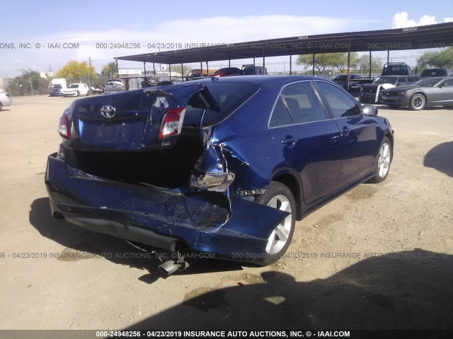 4T1BF3EK6BU747726 - 2011 TOYOTA CAMRY SE/LE/XLE BLUE photo 4