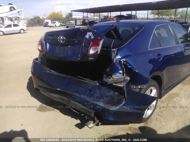 4T1BF3EK6BU747726 - 2011 TOYOTA CAMRY SE/LE/XLE BLUE photo 6