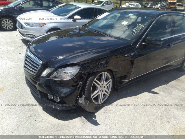 WDDHF5GB6AA111319 - 2010 MERCEDES-BENZ E 350 BLACK photo 6