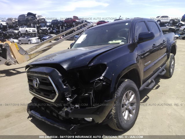 5TFAZ5CN9HX034553 - 2017 TOYOTA TACOMA DBL CAB/SR5/TRD SPORT/OR BLACK photo 2