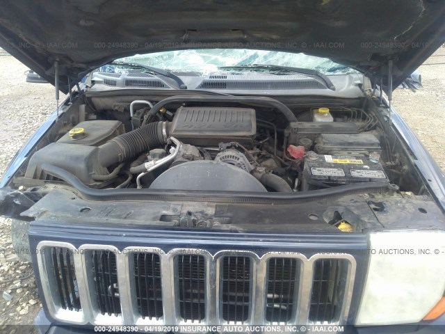 1J8HG48N26C247039 - 2006 JEEP COMMANDER BLUE photo 10