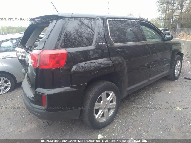 2GKALMEK6G6250152 - 2016 GMC TERRAIN SLE BLACK photo 4