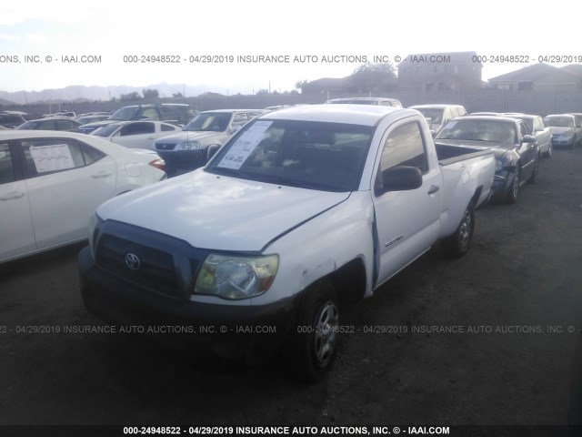 5TENX22N15Z010288 - 2005 TOYOTA TACOMA WHITE photo 2