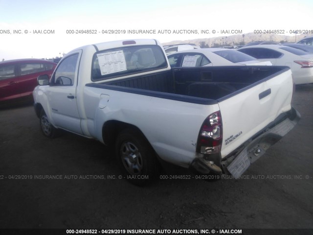 5TENX22N15Z010288 - 2005 TOYOTA TACOMA WHITE photo 3