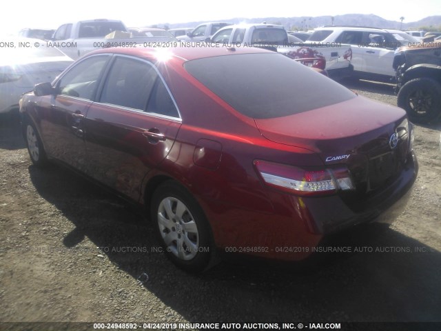 JTNBF3EK4A3004874 - 2010 TOYOTA CAMRY SE/LE/XLE RED photo 3