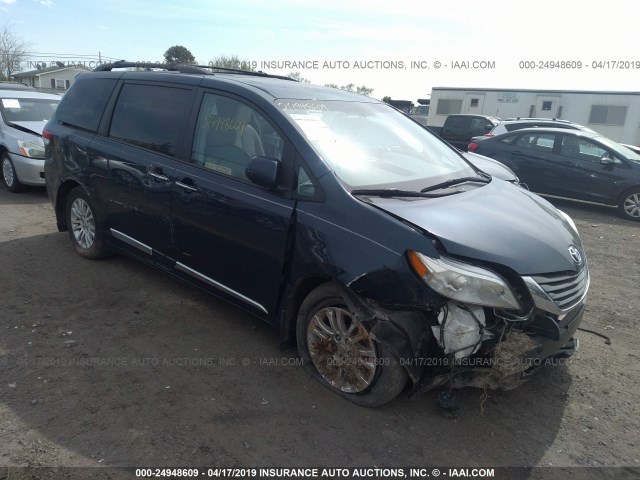 5TDYK3DCXCS246882 - 2012 TOYOTA SIENNA XLE/LIMITED BLUE photo 1