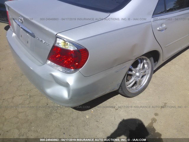 4T1BE32K35U092582 - 2005 TOYOTA CAMRY LE/XLE/SE SILVER photo 6