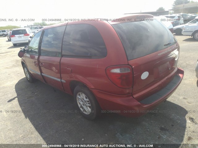 2B8GP443X1R205303 - 2001 DODGE GRAND CARAVAN SPORT RED photo 3