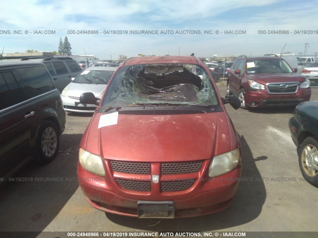 2B8GP443X1R205303 - 2001 DODGE GRAND CARAVAN SPORT RED photo 6