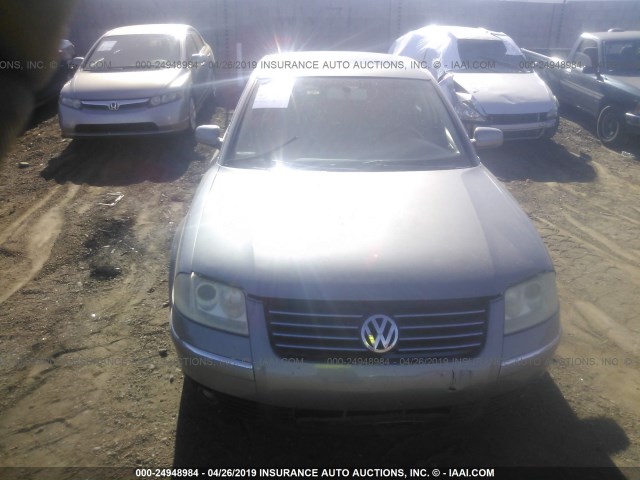 WVWRH63B33P102257 - 2003 VOLKSWAGEN PASSAT GLX GRAY photo 6