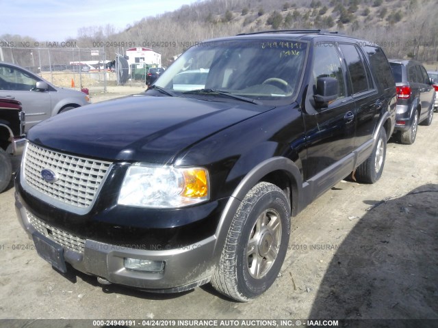 1FMPU18L03LA33778 - 2003 FORD EXPEDITION EDDIE BAUER BLACK photo 2