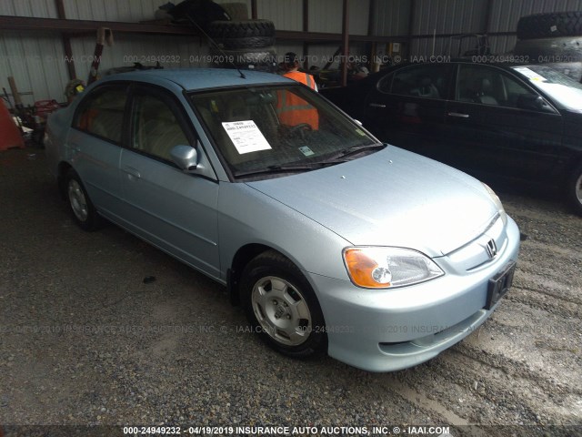 JHMES96663S021068 - 2003 HONDA CIVIC HYBRID Light Blue photo 1