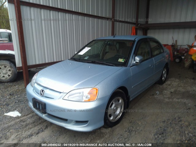 JHMES96663S021068 - 2003 HONDA CIVIC HYBRID Light Blue photo 6