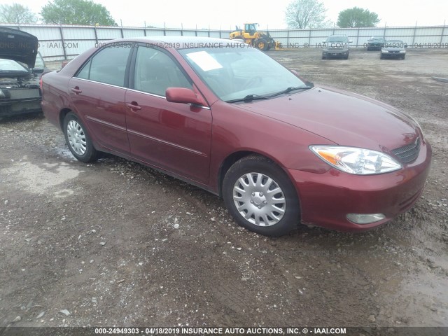 4T1BE32K24U329898 - 2004 TOYOTA CAMRY LE/XLE/SE RED photo 1