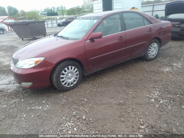 4T1BE32K24U329898 - 2004 TOYOTA CAMRY LE/XLE/SE RED photo 2