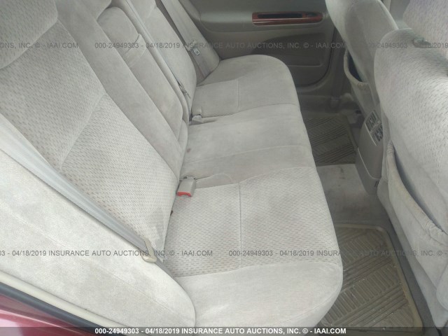 4T1BE32K24U329898 - 2004 TOYOTA CAMRY LE/XLE/SE RED photo 8