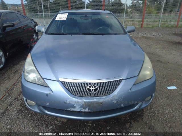 4T1CA30P84U014828 - 2004 TOYOTA CAMRY SOLARA SE/SLE Light Blue photo 6