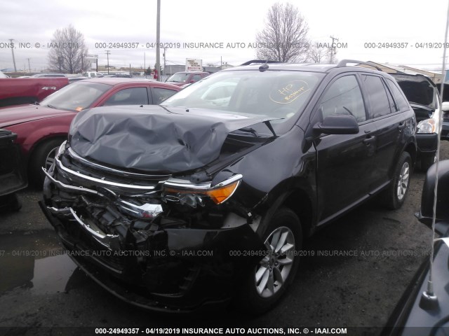 2FMDK3GC6DBC69407 - 2013 FORD EDGE SE BLACK photo 2