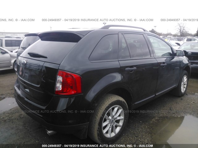 2FMDK3GC6DBC69407 - 2013 FORD EDGE SE BLACK photo 4