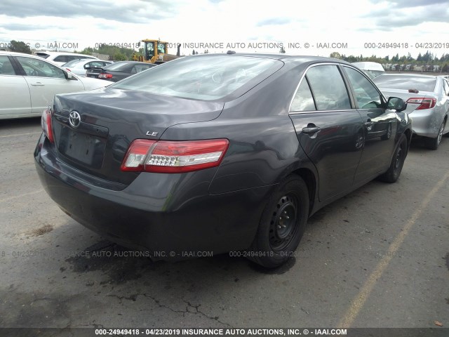 4T1BF3EK3AU080001 - 2010 TOYOTA CAMRY SE/LE/XLE GRAY photo 4