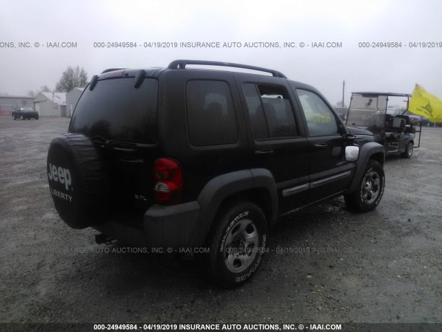 1J4GL48K63W502008 - 2003 JEEP LIBERTY SPORT/FREEDOM BLACK photo 4