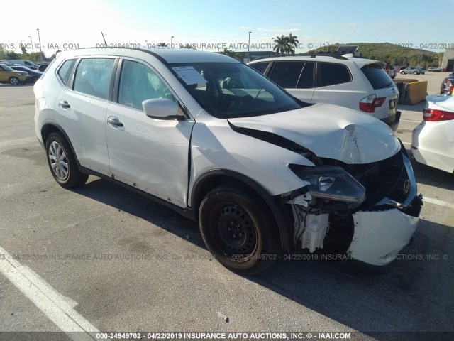 5N1AT2MT9GC742588 - 2016 NISSAN ROGUE S/SL/SV WHITE photo 1